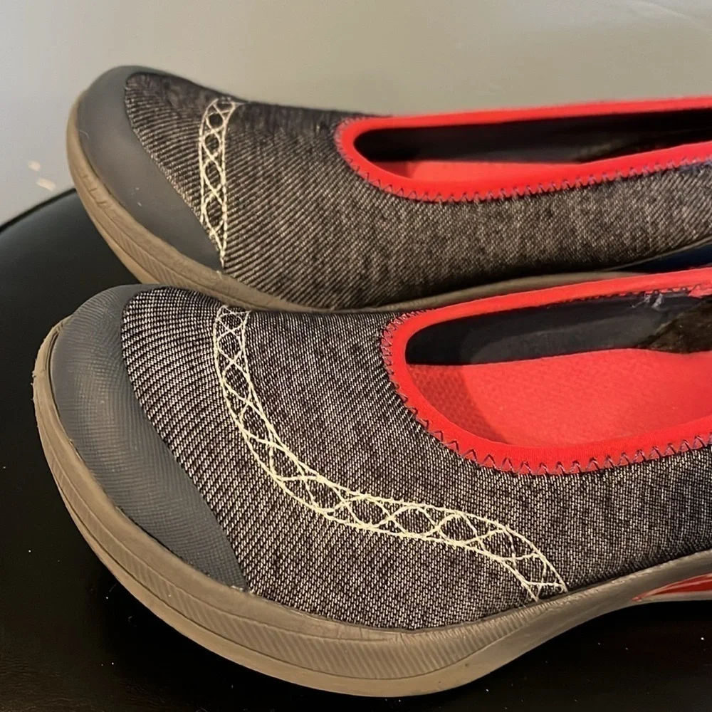 Natural Sport Comfort Shoes Casual Ladies Slip On Flexible Pull On Blue Size 7.5